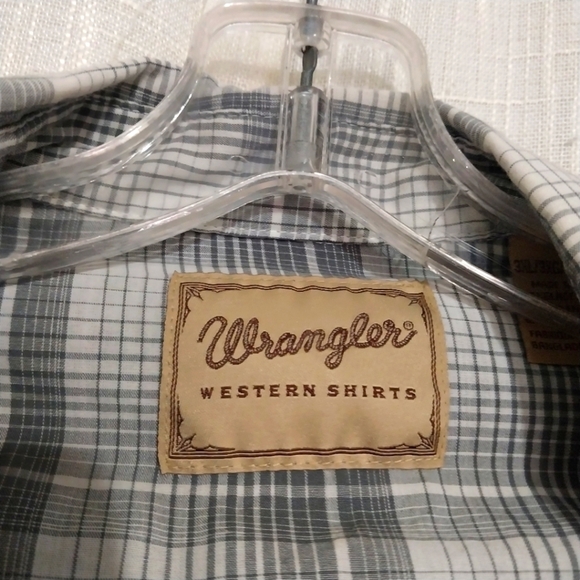 BOGO FREE  Wrangler Plaid Pearl Snap Short Sleeve Western Shirt Sz 3XL - Picture 5 of 6